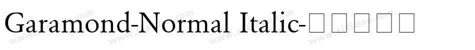 Garamond-Normal Italic字体转换